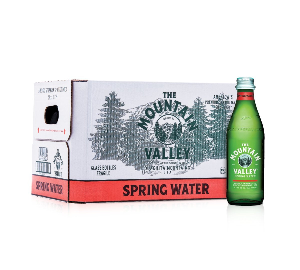 Mountain Valley Spring Water 330 ML Glass Pack of 24
