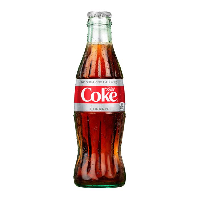 Diet Coke 8 oz Glass Bottle Pack of 24