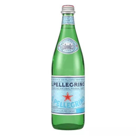 San Pellegrino Sparkling Mineral Water Glass Bottle 750ml Case of 15