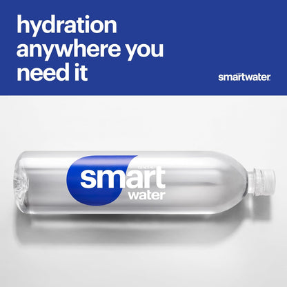 smartwater Vapor Distilled Water Bottles 16.9 Ounce Pack of 24