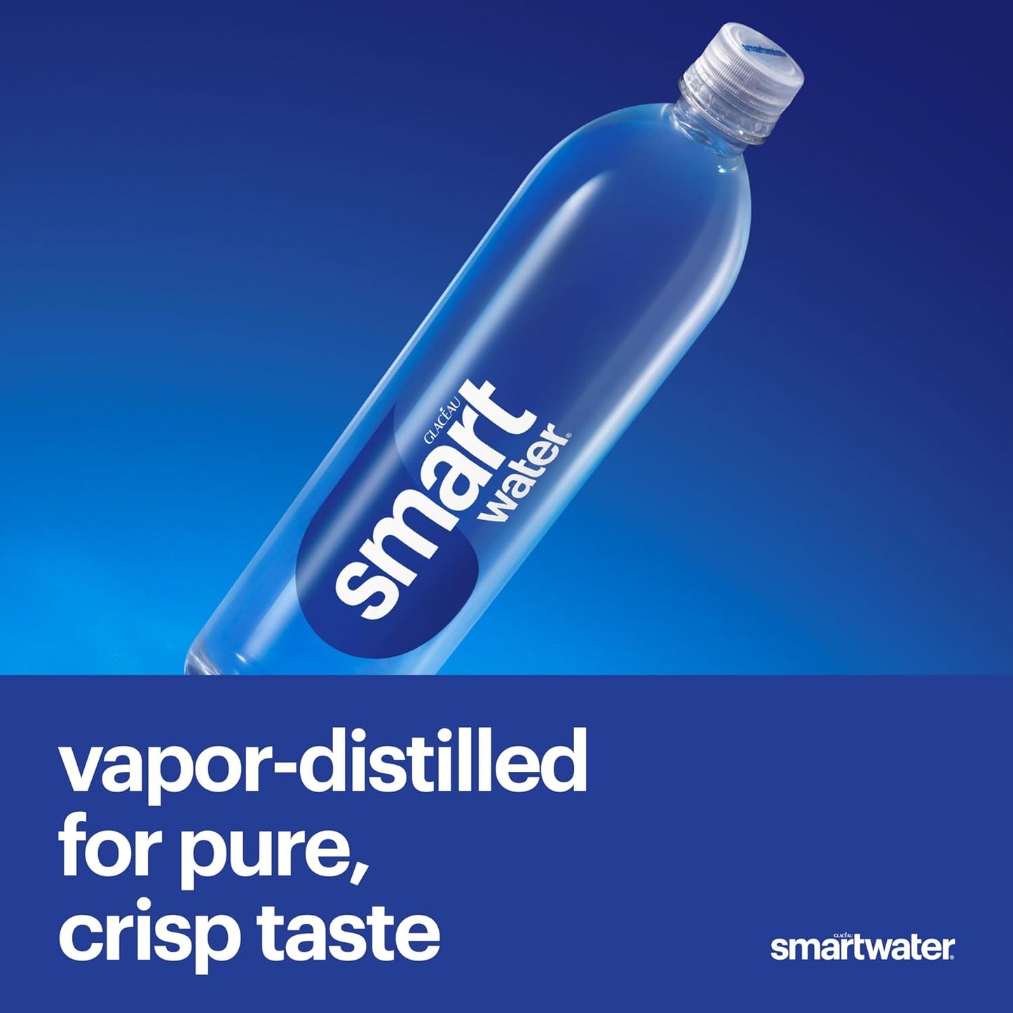 smartwater Vapor Distilled Water Bottles 16.9 Ounce Pack of 24