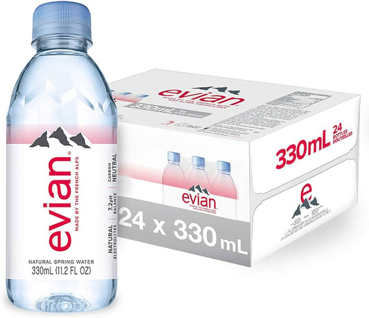 Evian Natural Spring Water 330ml plastic