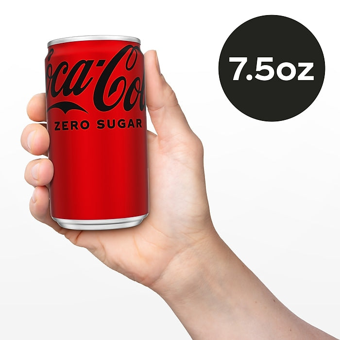 Coke Zero 7.5 FL oz Mini Cans Pack of 24