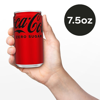 Coke Zero 7.5 FL oz Mini Cans Pack of 24