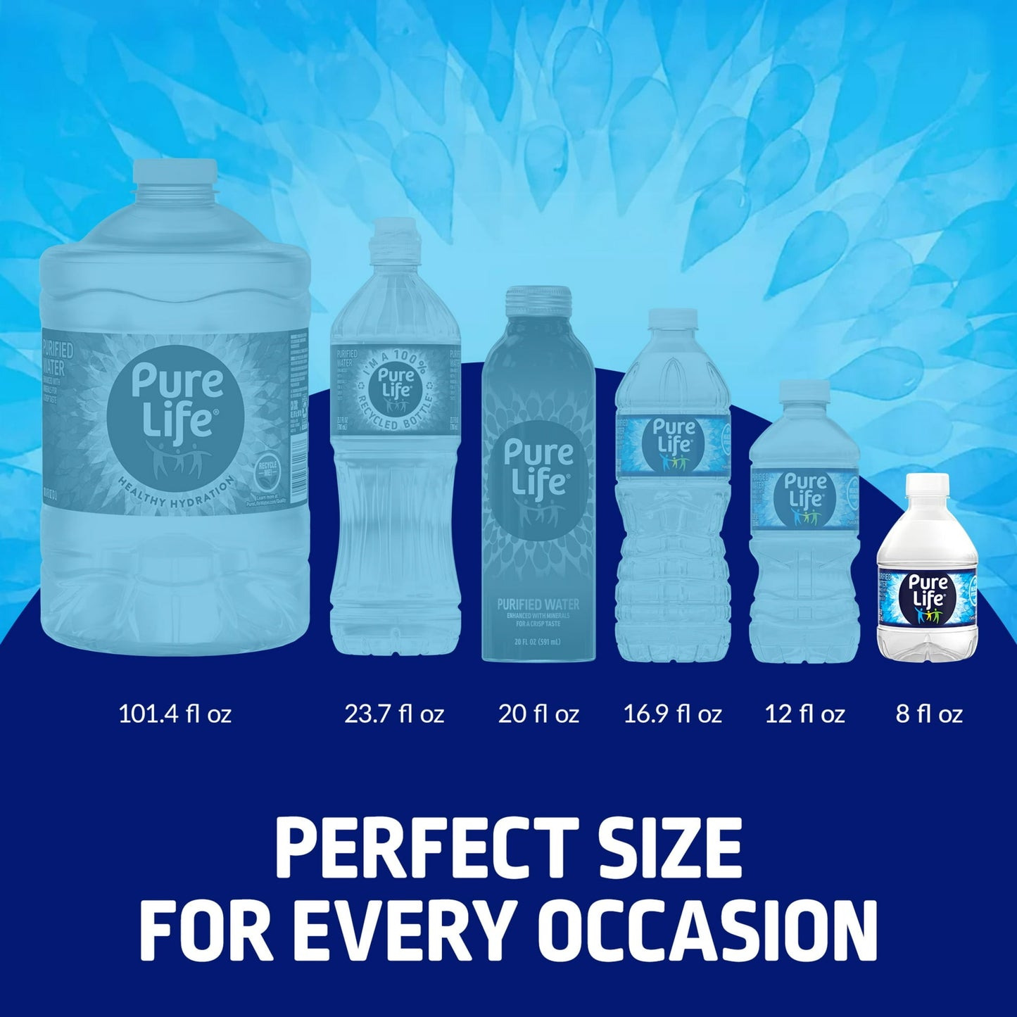 Pure Life® Purified Water 8 Fl Oz Plastic Bottle Pack of 96