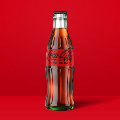 Coke Zero Sugar 8 oz Glass Bottles - Pack of 24