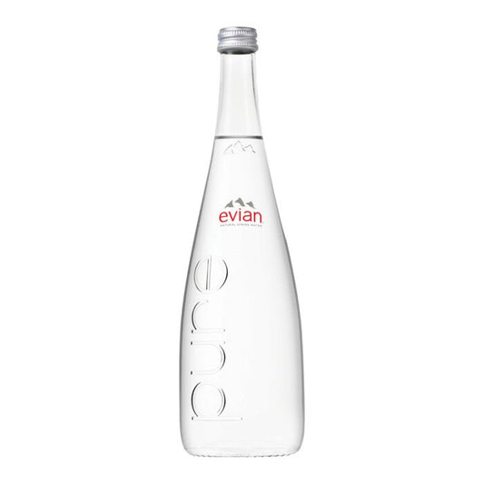 Evian Natural Spring Water 750ml Glass Pack of 12