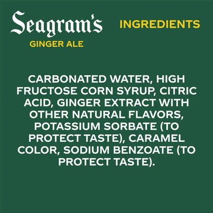 Seagram's Ginger Ale 7.5 Fl oz Mini Can Pack of 24