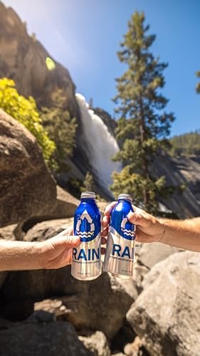 RAIN Pure Mountain Spring Water 16 ounce Eco Friendly Aluminum Bottle Pack of 24