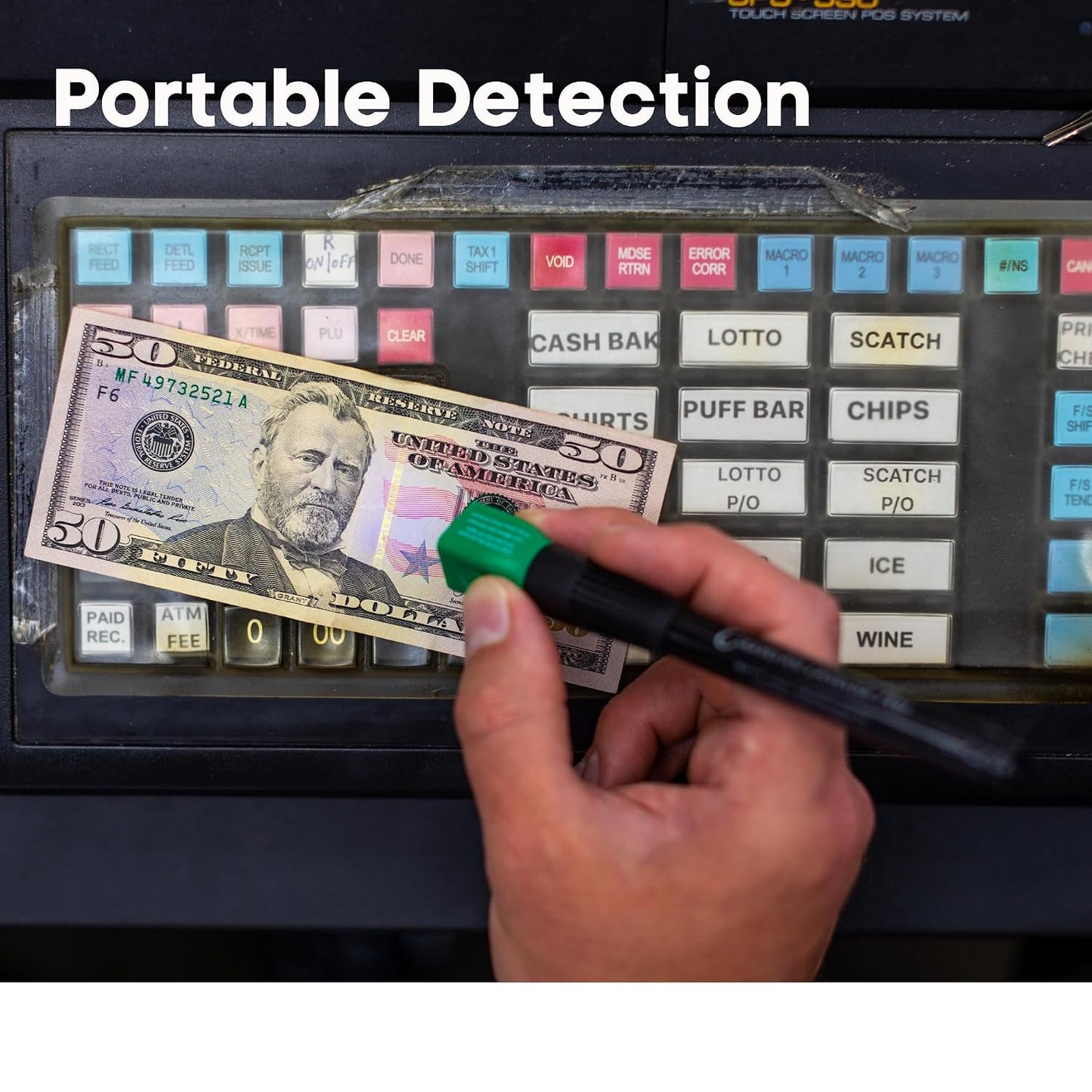 Dri Mark Dual Test Counterfeit Money Detector Pen With UV Light Head + 2 Pen Bonus Pack